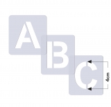Buchstaben 4cm hoch Schrift-Schablonen-Set Nr.4 ● 30 einzelne Schablonen