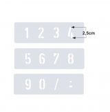 Zahlen 0-9 ca. 2,5cm hoch Zahlen-Schablone Nr.35
