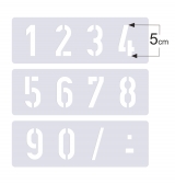 Zahlen 0-9 ca. 5cm hoch Zahlen-Schablone Nr.35