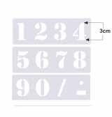 Zahlen 0-9 ca. 3cm hoch Zahlen-Schablone Nr.5