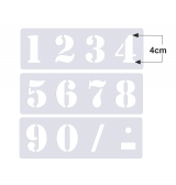 Zahlen 0-9 ca. 4cm hoch Zahlen-Schablone Nr.5