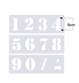 Zahlen 0-9 ca. 5cm hoch Zahlen-Schablone Nr.5