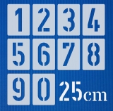 Ziffern 0-9 ● 25cm hoch Zahlen-Schablonen-Set Nr.35 ● 10 einzelne Schablonen