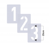Ziffern 0-9 ● 25cm hoch Zahlen-Schablonen-Set Nr.35 ● 10 einzelne Schablonen