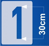 Einzelne Zahl 30cm hoch  ● Zahlen-Schablonen ● einzelne Schablone