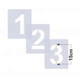 Einzelne Zahl 15cm hoch ● Zahlen-Schablonen einzelne Schablonen Nr.4