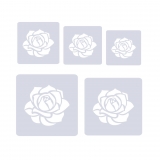 Schablone Rosen ● 6cm, 7cm, 8cm, 9cm und 10cm groß | Schablonen Set 5-teilig
