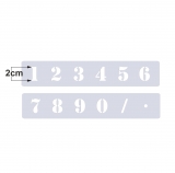 Zahlen 0-9 ca. 2cm hoch Zahlen-Schablone Nr.5