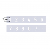 Zahlen 0-9 ca. 2cm hoch Zahlen-Schablone Nr.35