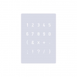 Schablone Zahlen Ziffernhöhe 1cm hoch ● Nr.35