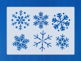 Motiv Schablone ● Schablone Schneeflocken ca.  7cm - 9cm groß ● Eiskristalle