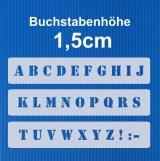 Alphabet 1,5cm hoch Schablone Nr.05