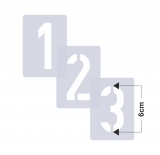 Zahlen 6cm hoch ● Zahlen-Schablonen-Set Nr.35 ● 10 einzelne Schablonen