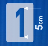 Zahlen 5cm hoch ● Zahlen-Schablonen-Set Nr.35 ● 10 einzelne Schablonen