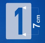 Zahlen 7cm hoch ● Zahlen-Schablonen-Set Nr.35 ● 10 einzelne Schablonen