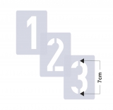 Zahlen 7cm hoch ● Zahlen-Schablonen-Set Nr.35 ● 10 einzelne Schablonen