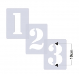 Zahlen 0-9 ● 10cm hoch Zahlen-Schablonen-Set Nr.5 ● 10 einzelne Schablonen