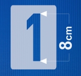 Zahlen 8cm hoch ●Zahlen-Schablonen-Set Nr.35 ● 10 einzelne Schablonen