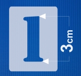 Zahlen 3cm hoch 0-9 ● Zahlen-Schablonen-Set Nr.5 ● 10 einzelne Schablonen 0-9