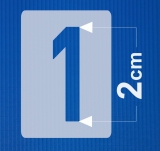 Zahlen 2cm hoch 0-9 ● Zahlen-Schablonen-Set Nr.35 ● 10 einzelne Schablonen