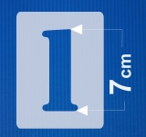 Zahlen 7cm hoch ● Zahlen-Schablonen-Set Nr.5 ● 10 einzelne Schablonen