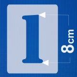 Zahlen 8cm hoch ● Zahlen-Schablonen-Set Nr.5 ● 10 einzelne Schablonen