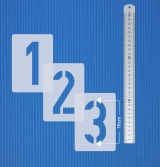 Zahlen 0-9 ● 10cm hoch ● Zahlen-Schablonen-Set Nr.35 ●10 einzelne Schablonen