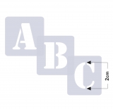 Buchstaben 2cm hoch ● Schrift-Schablonen-Set Nr.5 ● 30 einzelne Schablonen