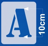 Buchstaben groß 10cm hoch ● Schablonen-Set Nr.5 ● 30 einzelne Schablonen