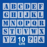 Buchstaben groß 10cm hoch ● Schablonen-Set Nr.5 ● 30 einzelne Schablonen