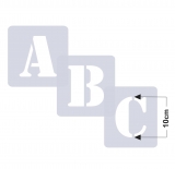 Buchstaben groß 10cm hoch ● Schablonen-Set Nr.5 ● 30 einzelne Schablonen