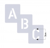 Buchstaben 3cm hoch ● Schrift-Schablonen-Set Nr.35 ● 30 einzelne Schablonen