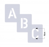 Buchstaben 4cm hoch ●Schrift-Schablonen-Set Nr.35 ● 30 einzelne Schablonen