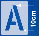 Buchstaben 10cm hoch ● Schrift-Schablonen-Set Nr.35 ● 30 einzelne Schablonen
