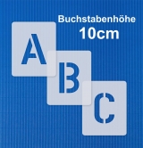 Buchstaben 10cm hoch ● Schrift-Schablonen-Set Nr.35 ● 30 einzelne Schablonen