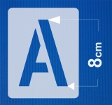 Buchstaben 8cm hoch ● Schrift-Schablonen-Set Nr.35 ● 30 einzelne Schablonen