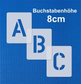 Buchstaben 8cm hoch ● Schrift-Schablonen-Set Nr.35 ● 30 einzelne Schablonen