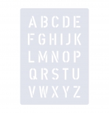 Schrift-Schablone ● Druck-Buchstaben 2,5cm Alphabet groß Nr.35