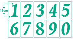 Einzelne Zahl 15cm hoch Zahlen-Schablonen einzelne Schablonen Nr.1
