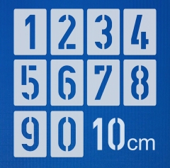 Einzelne Zahl 10cm hoch ● Zahlen-Schablonen ● einzelne Schablonen Nr. 35