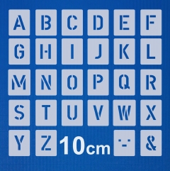 Einzel - Schablonen Buchstaben 10cm hoch ● Alphabet Druckbuchstaben