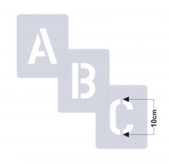Einzel - Schablonen Buchstaben 10cm hoch ● Alphabet Druckbuchstaben