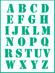 Schrift-Schablone Druckbuchstaben groß ● ca. 3,5cm Alphabet Nr.5