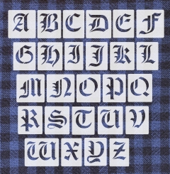 Einzel - Schablonen Buchstaben ca. 7cm hoch ● Alphabet alte Schrift