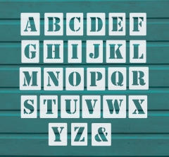 Einzel - Schablonen Buchstaben ● 4cm hoch ● Alphabet Druckbuchstaben