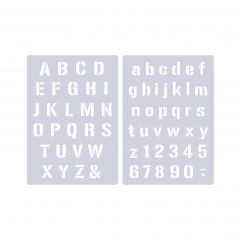 Schablone Alphabet groß 3cm , klein und Zahlen | Set 2-teilig