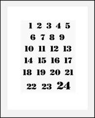 Schablone Adventskalender Zahlen -  1,5cm - 2cm hoch