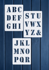 Schrift-Schablonen Druck-Buchstaben 6cm Alphabet groß Nr.5