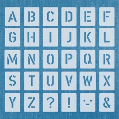 Buchstaben 5cm hoch ● Schrift-Schablonen-Set Nr.35 ● 30 einzelne Schablonen