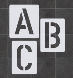 Buchstaben 15cm hoch Schrift-Schablonen-Set Nr.35 / 30 einzelne Schablonen